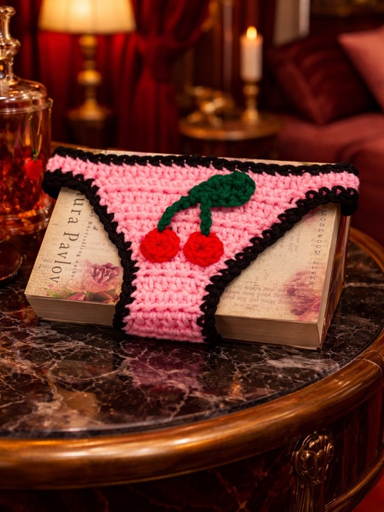 Hand Crafted Other - Handmade Crochet Heart Panties Bookmark Paperback